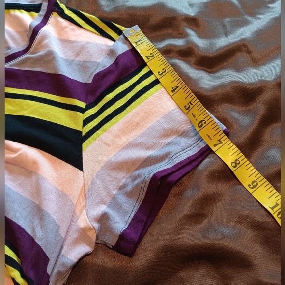 TORRID Mini Jersey Multi Striped Tee Shirt Dress Sz00 Bodycon Rayon-Spandex - Picture 9 of 14